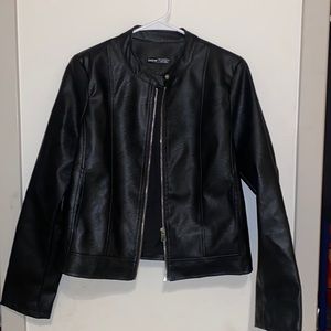 Black leather jacket